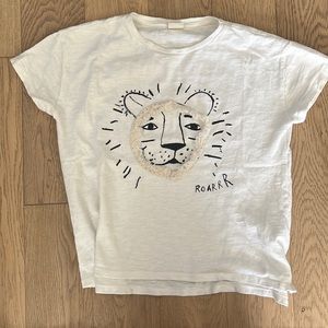 Zara textured Cream T-shirt